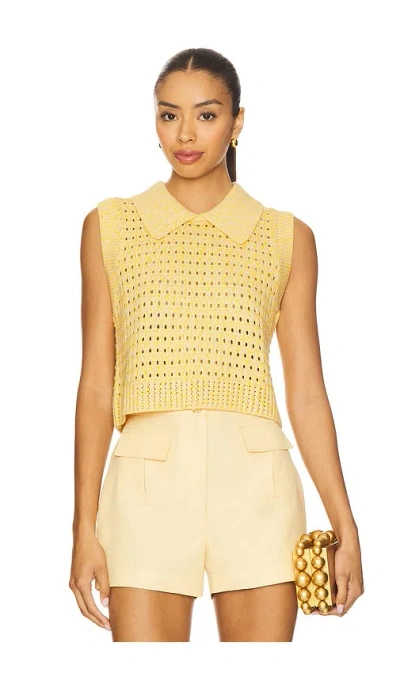 Matthew Bruch Knit Mesh Collared Tank Top