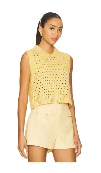Matthew Bruch Knit Mesh Collared Tank Top