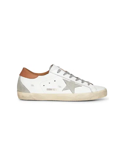 Golden Goose White Leather Super-star Sneakers In White