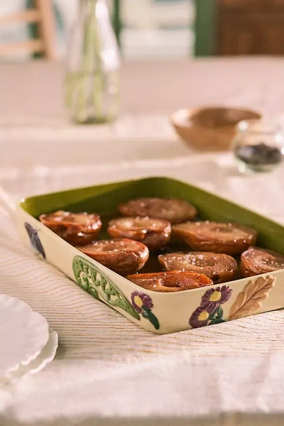 Anthropologie The Faye Icon Stoneware Rectangle Baking Dish: Fall Edition In Multi
