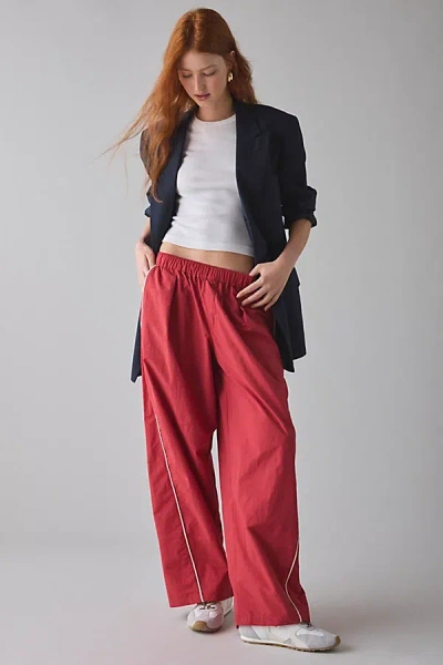 Bdg Best Yet Baggy Wide Leg Track Pant In Red, Women's At Urban Outfitters