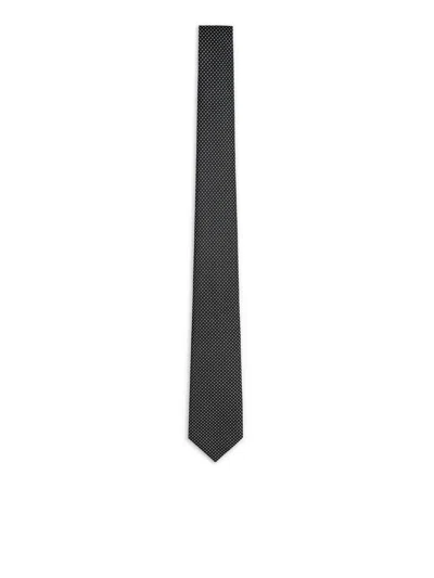Giorgio Armani Cravate En Soie Et Cachemire Jacquard