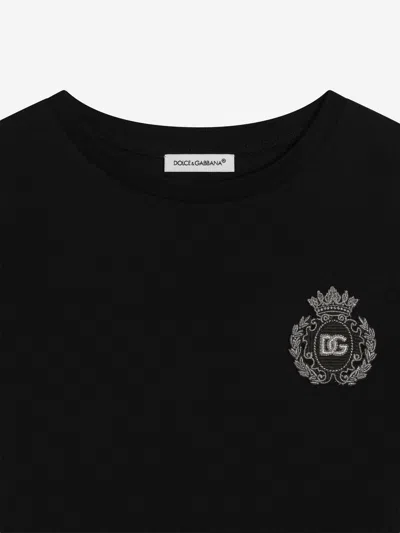 Dolce & Gabbana Logo Patch T-shirt In Black