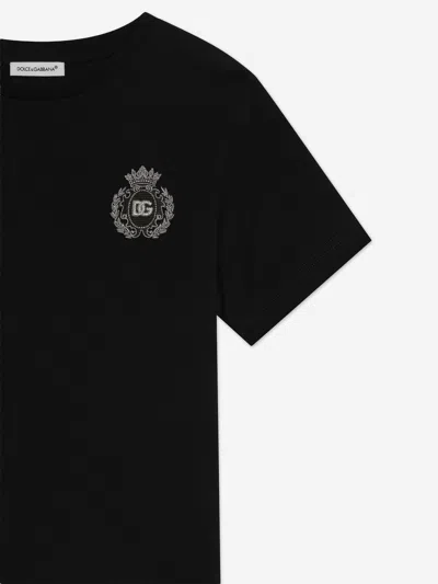 Dolce & Gabbana Logo Patch T-shirt In Black