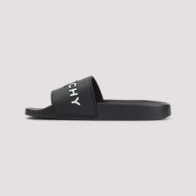Givenchy Slide Sandal With Logo In Black