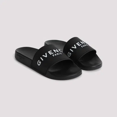Givenchy Slide Sandal With Logo In Black