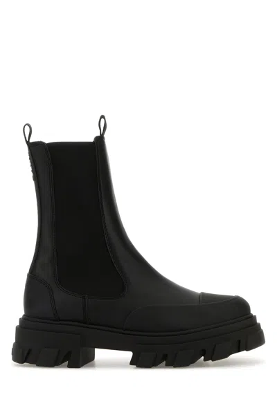 Ganni Leather Ankle Boots Boots And Ankle Boots Black