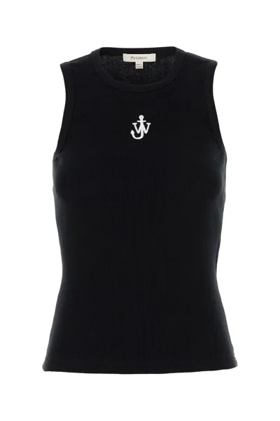 Jw Anderson J.w.anderson 'anchor Embroidery' Top In Black
