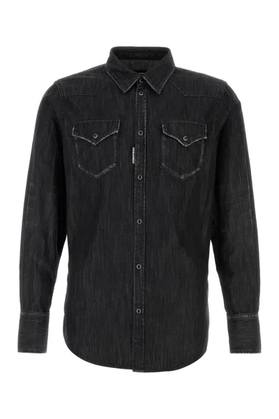 Dsquared2 Dsquared Black Denim Western Shirt