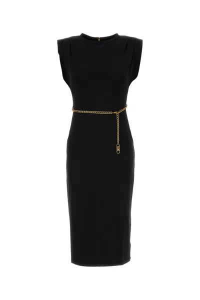 Michael Michael Kors Michael By Michael Kors Black Jersey Dress In Black
