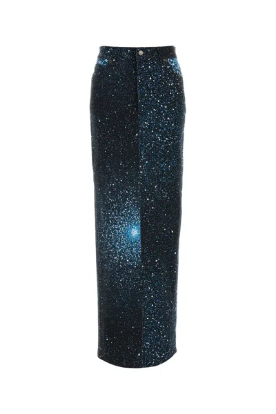 Giuseppe Di Morabito Galaxy-print Denim Maxi Skirt