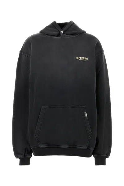Represent Charcoal Cotton Sweatshirt In Black