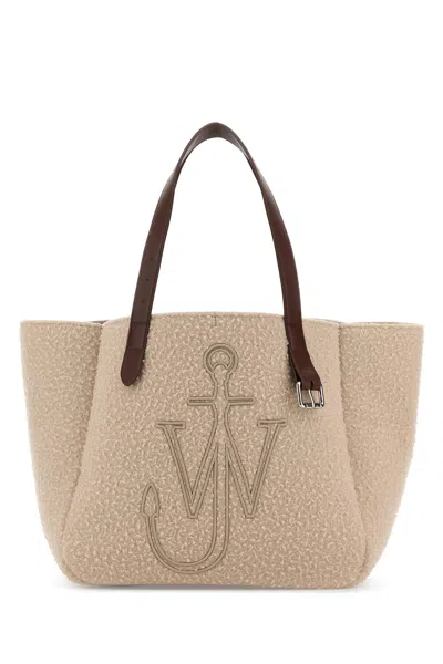 Jw Anderson Beige Fabric Belt Shopping Bag