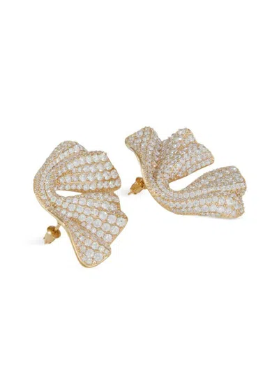 Ferragamo Drape Earrings In Gold