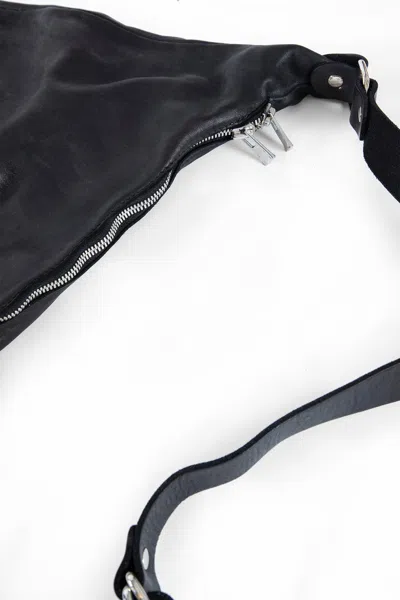 Guidi Unisex Black Crossbody Bags