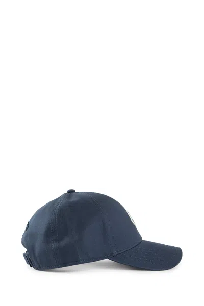 Moncler Man Blue Hats In Multi