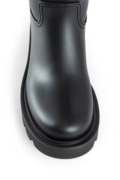 Moncler Rubber Kickstream Boots With Drawstring In Black