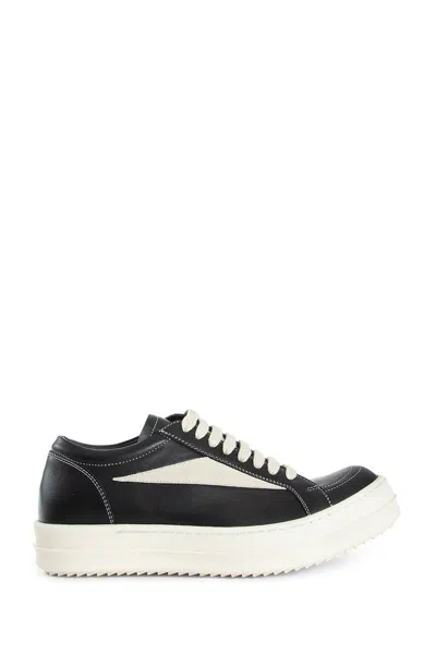 Rick Owens Woman Black&white Sneakers In Black