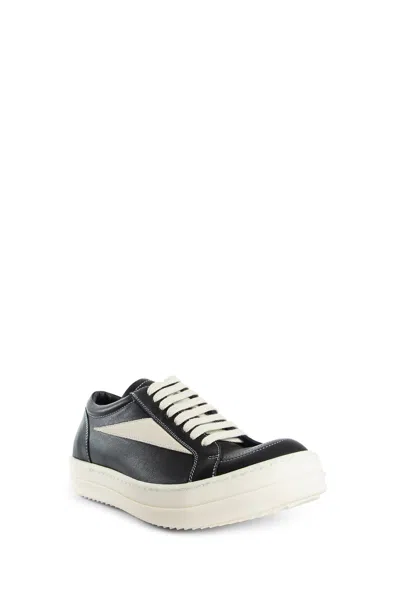 Rick Owens Woman Black&white Sneakers In Black