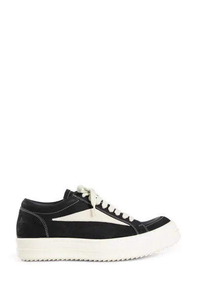 Rick Owens Woman Black&white Sneakers In White