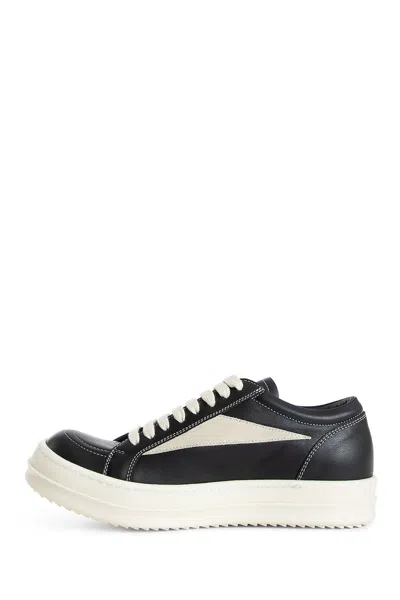 Rick Owens Woman Black&white Sneakers In Black