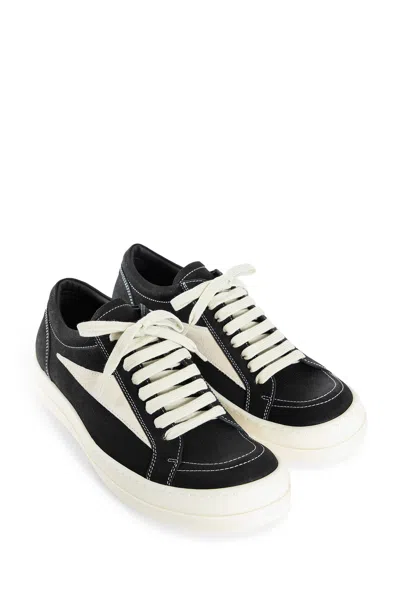 Rick Owens Woman Black&white Sneakers In White