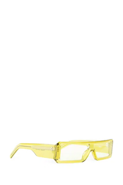 Rick Owens Geth Flat Front Rectangular Shield Sunglasses