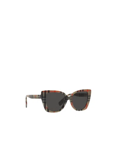 Burberry Womens Grey Be4393 Meryl Cat-eye Checked Acetate Sunglasses