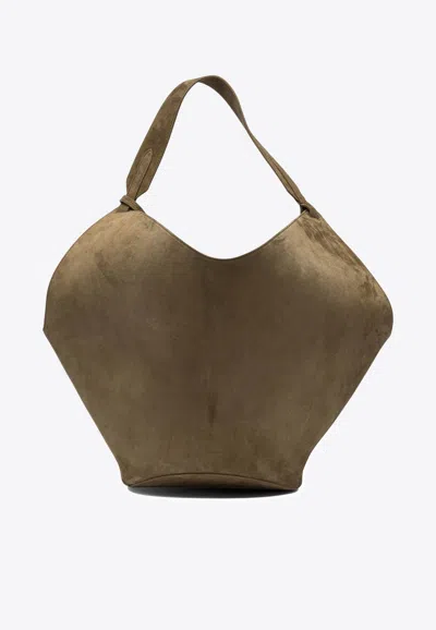 Khaite Medium Lotus Suede Tote Bag