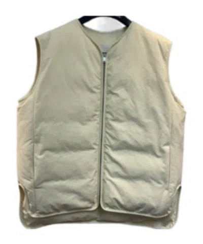 Jil Sander Zipper Vest In Green