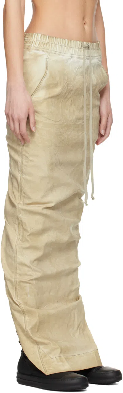 Rick Owens Drkshdw Beige Hollywood Pull On Pillar Denim Maxi Skirt