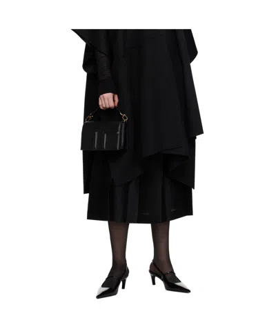 Totême The Sharp 50 Patent-leather Slingback Pumps In Black