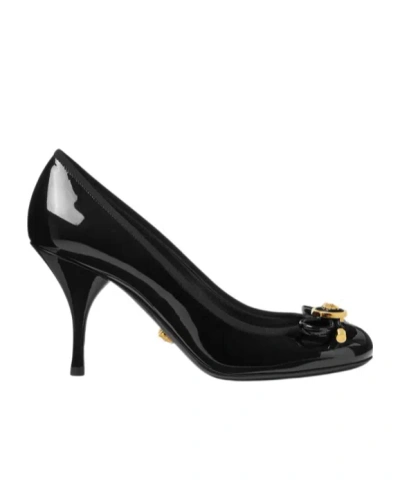 Versace 85mm Opera Bow Pumps In Black