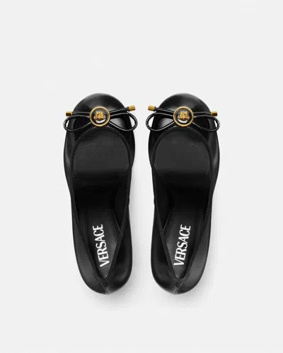 Versace 85mm Opera Bow Pumps In Black