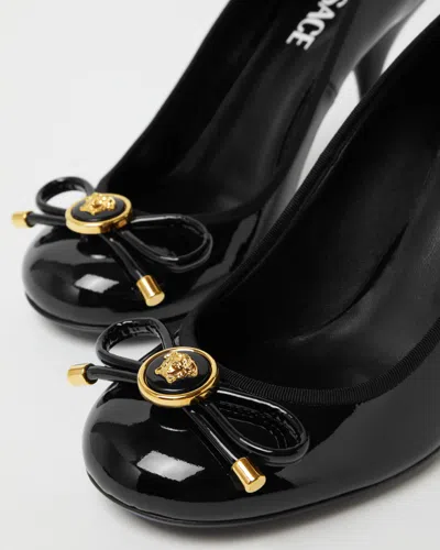 Versace 85mm Opera Bow Pumps In Black