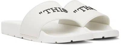 Off-white Round Toe Slippers