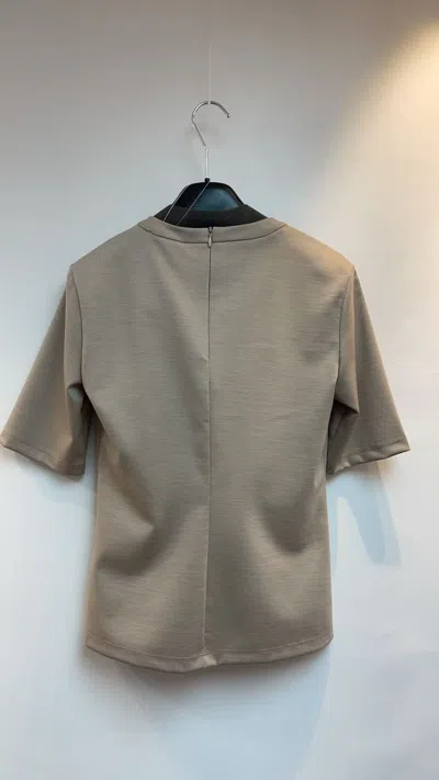 Max Mara Crew Neck T-shirt In Gray