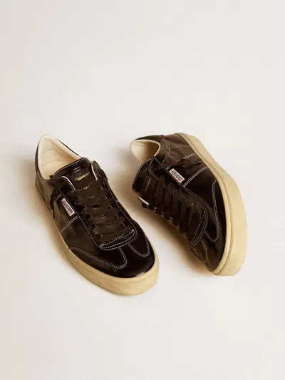 Golden Goose Men's Soul Star In Black Patent Leather With Black Leather Heel Tab In Black