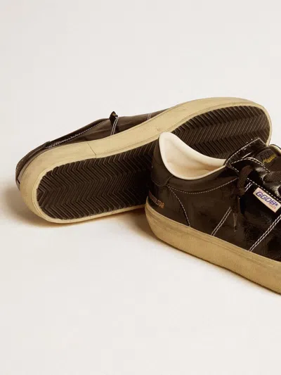 Golden Goose Men's Soul Star In Black Patent Leather With Black Leather Heel Tab In Black