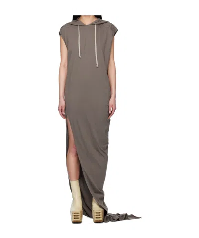 Rick Owens Drkshdw Brown Hollywood Edfu T Maxi Dress In Gray