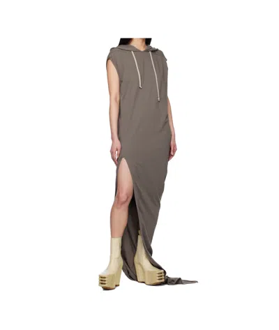 Rick Owens Drkshdw Brown Hollywood Edfu T Maxi Dress In Gray