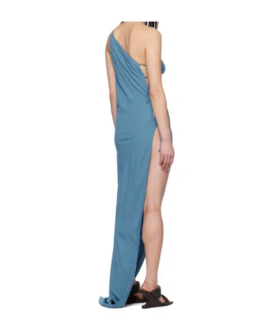 Rick Owens Drkshdw Black Hollywood Taco Maxi Dress In Blue