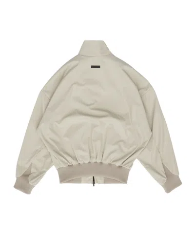 Fear Of God High Collar Bomber Jacket In White