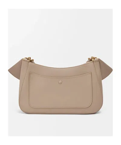 Loewe Womens Ola Medium Leather Cross Body Bag Sand