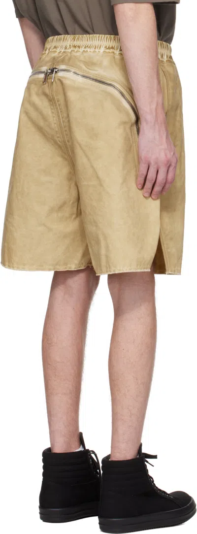 Rick Owens Drkshdw Elastic Waist Shorts In Brown