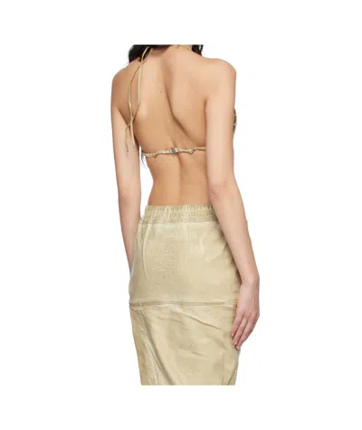 Rick Owens Drkshdw Triangle Bra In Green