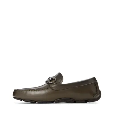 Ferragamo Gancini Ornament Driver Loafers