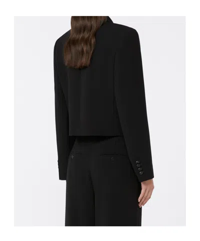 Max Mara Caprera Button Jacket In Black