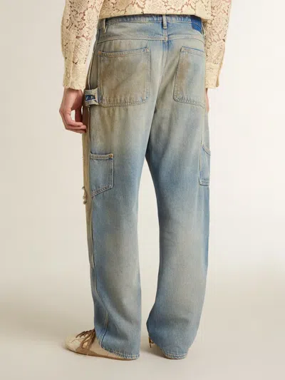 Golden Goose Deluxe Brand Wide-leg Distressed Jeans In Blue