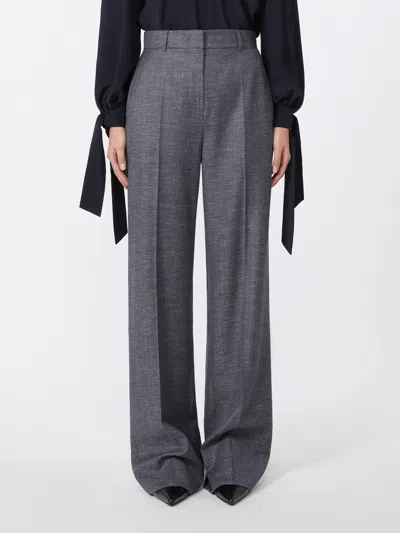 Max Mara Wool-blend Trousers In Gray